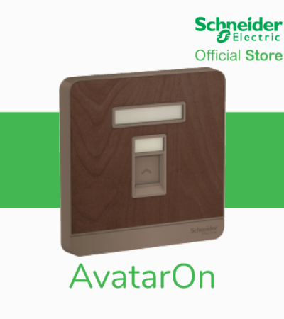 Schneider Electric AvatarOn- 1Gang RJ45 Data Cat6, Shuttered